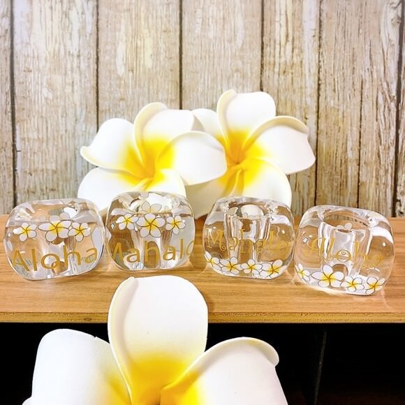 fuminaga0503 プルメリア柄 クリスタル 歯ブラシスタンド